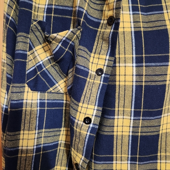 Mens plaid button hoodies - Picture 5 of 7
